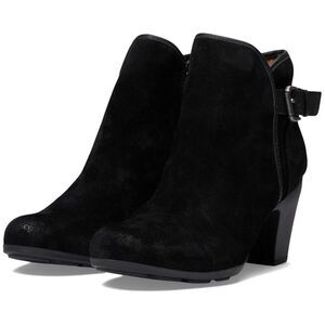 Comfortiva Namari Booties Women's US 7 Black Suede Block Heel Ankle Boots ZPO545